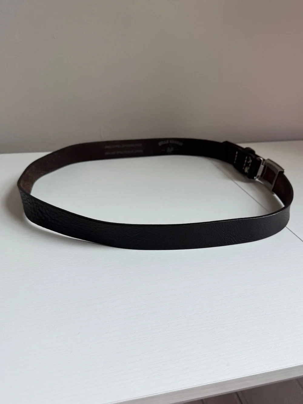 BILL'S KHAKIS Brown Bridle Leather Belt For Men 36 Silver Slide Buckle